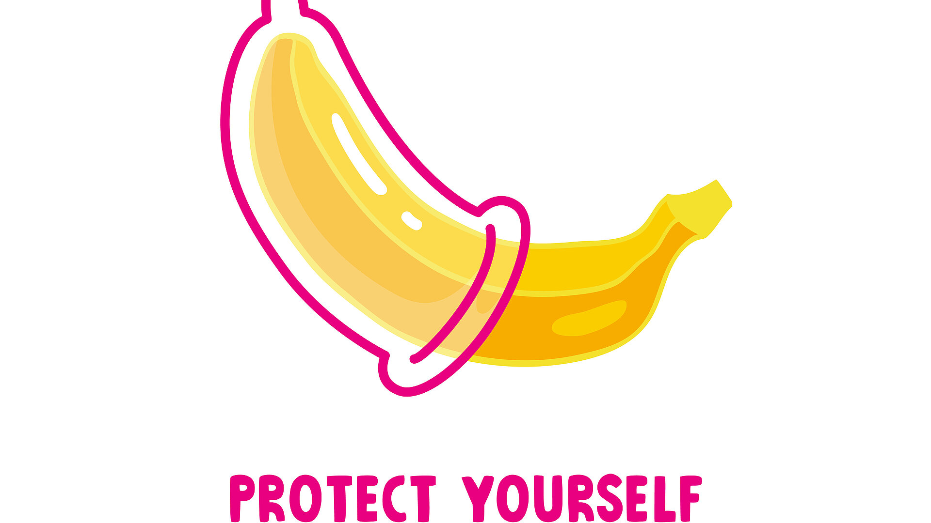 Protect yourself Banane mit Kondom